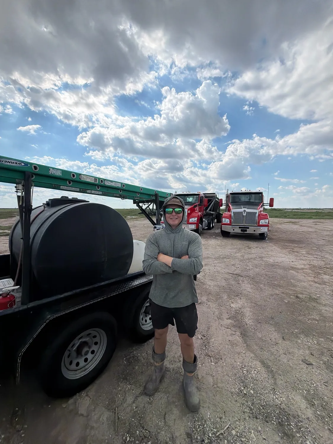 Eric on site at the Gerke fleet wash